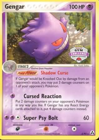 Gengar (5/92) (Gym Challenge) [EX: Legend Maker] - Comfy Hobbies