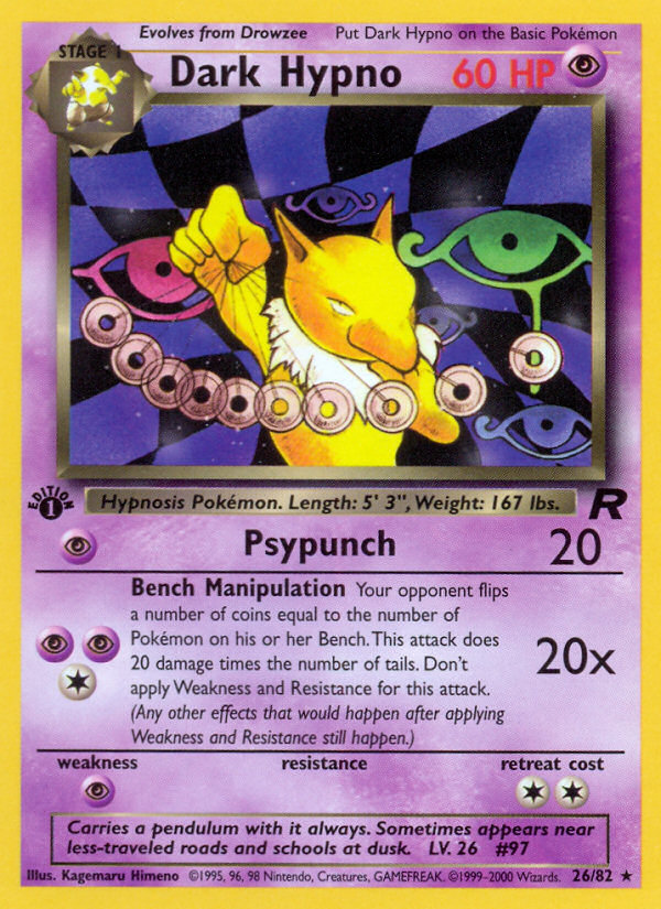 Dark Hypno (26/82) [Team Rocket 1st Edition] - Comfy Hobbies