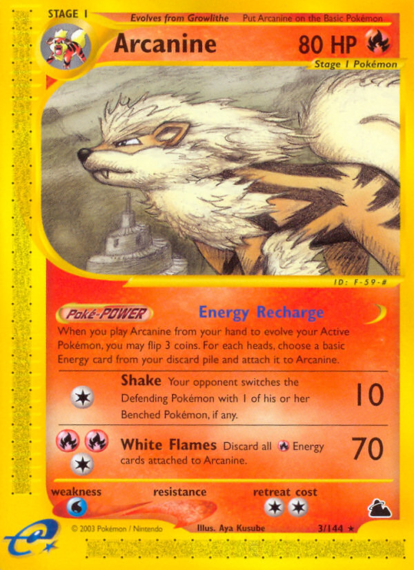 Arcanine (3/144) [Skyridge] - Comfy Hobbies