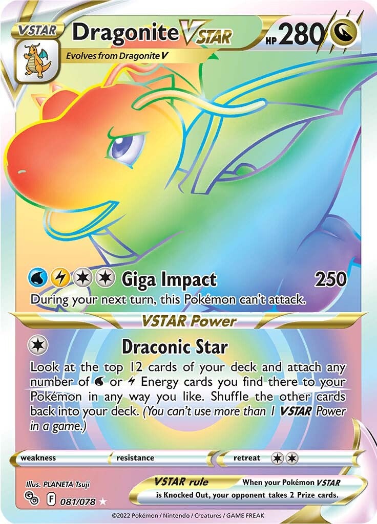 Dragonite VSTAR (081/078) [Pokémon GO] - Comfy Hobbies