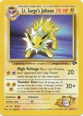 Lt. Surge's Jolteon (28/132) [Gym Challenge Unlimited] - Comfy Hobbies