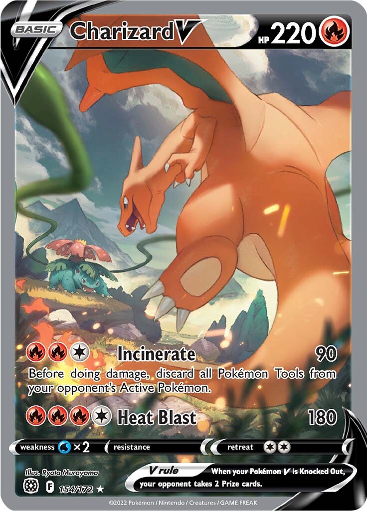 Charizard V (154/172) [Sword & Shield: Brilliant Stars] - Comfy Hobbies