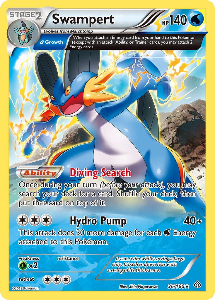 Swampert (36/160) [XY: Primal Clash] - Comfy Hobbies