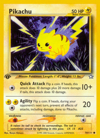 Pikachu (70/111) [Neo Genesis 1st Edition] - Comfy Hobbies