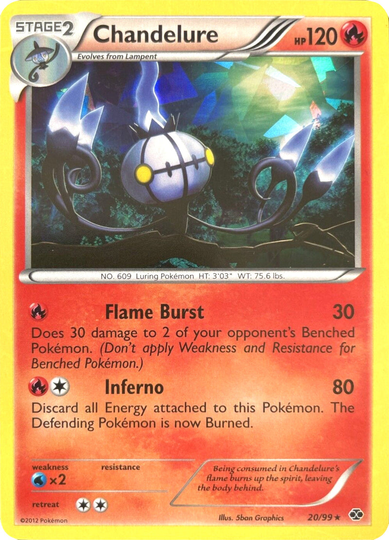 Chandelure (20/99) (Cracked Ice Holo) [Black & White: Next Destinies] - Comfy Hobbies