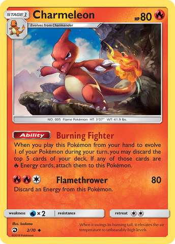 Charmeleon (2/70) [Sun & Moon: Dragon Majesty] - Comfy Hobbies