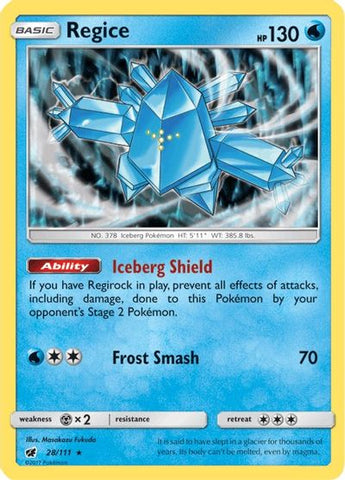Regice (28/111) [Sun & Moon: Crimson Invasion] - Comfy Hobbies