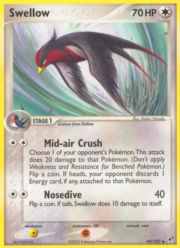 Swellow (49/107) [EX: Deoxys] - Comfy Hobbies