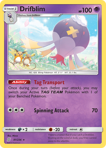 Drifblim (81/236) [Sun & Moon: Unified Minds] - Comfy Hobbies