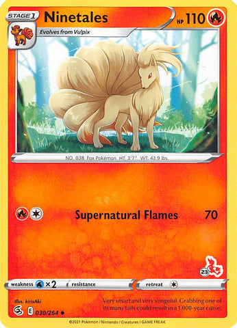 Ninetales (30/264) (Cinderace Stamp #23) [Battle Academy 2022] - Comfy Hobbies