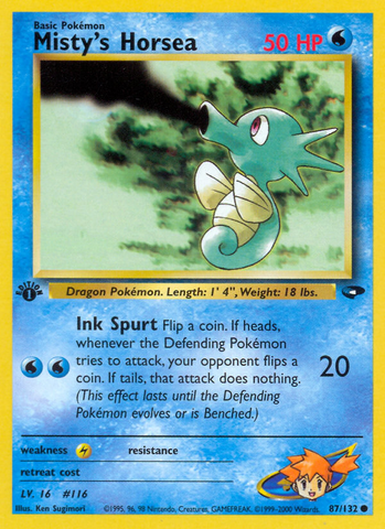 Misty's Horsea (87/132) [Gym Challenge 1st Edition] - Comfy Hobbies