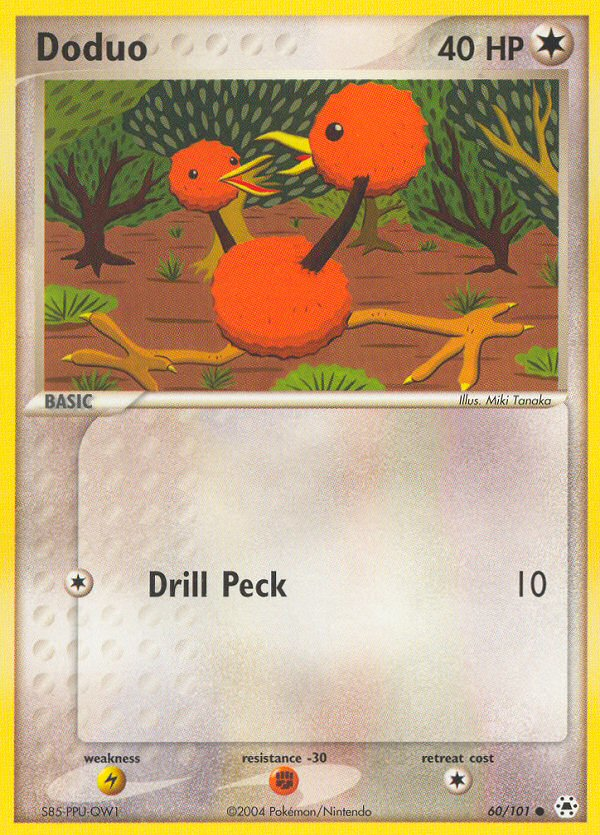 Doduo (60/101) [EX: Hidden Legends] - Comfy Hobbies