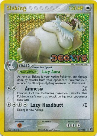 Slaking (15/107) (Stamped) [EX: Deoxys] - Comfy Hobbies