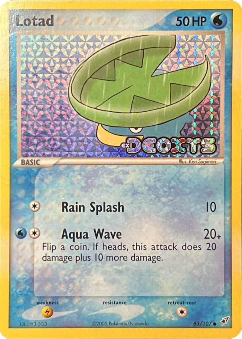 Lotad (63/107) (Stamped) [EX: Deoxys] - Comfy Hobbies