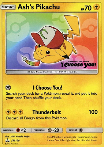 Ash's Pikachu (SM108) [Sun & Moon: Black Star Promos] - Comfy Hobbies