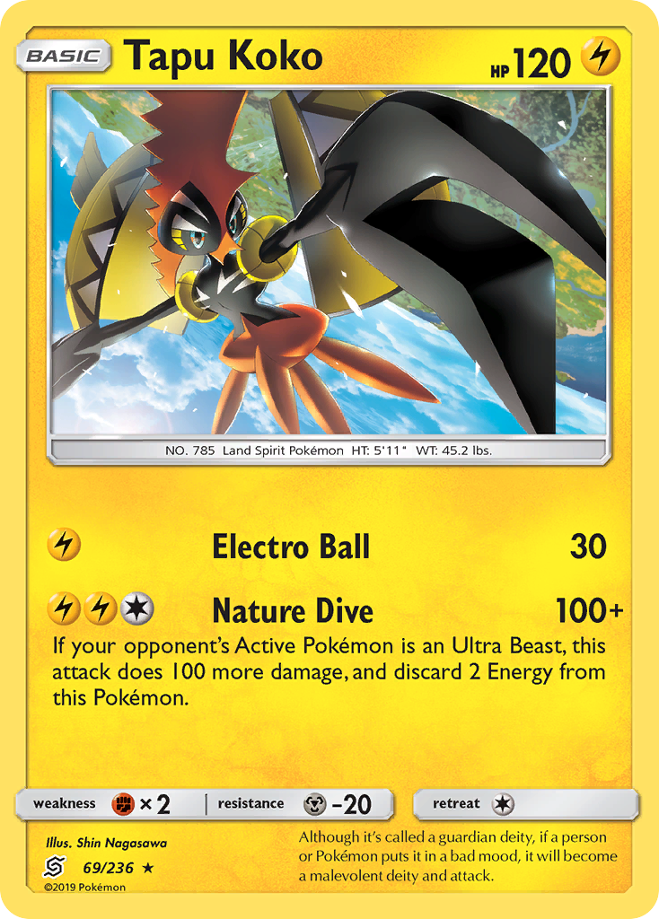 Tapu Koko (69/236) [Sun & Moon: Unified Minds] - Comfy Hobbies