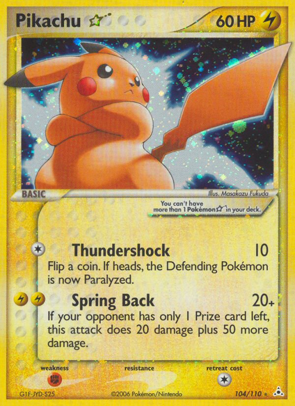 Pikachu Star (104/110) [EX: Holon Phantoms] - Comfy Hobbies