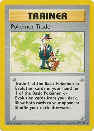 Pokemon Trader (77/102) [Base Set Shadowless Unlimited] - Comfy Hobbies