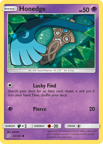 Honedge (92/236) [Sun & Moon: Unified Minds] - Comfy Hobbies