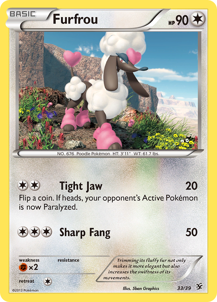 Furfrou (33/39) [XY: Kalos Starter Set] - Comfy Hobbies