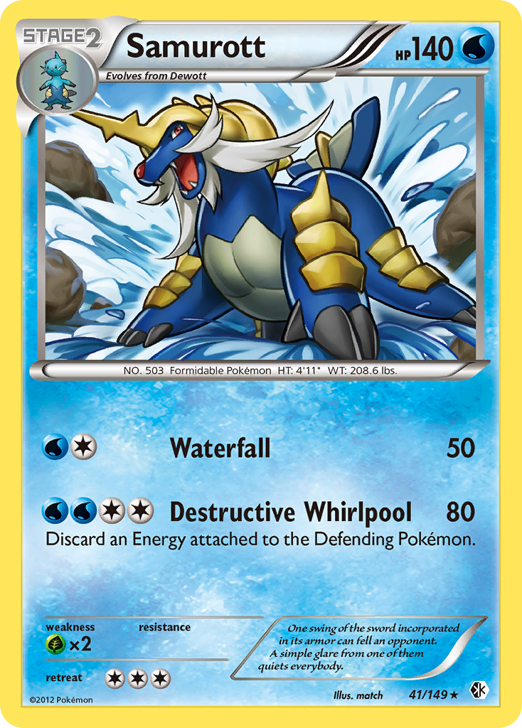 Samurott (41/149) [Black & White: Boundaries Crossed] - Comfy Hobbies