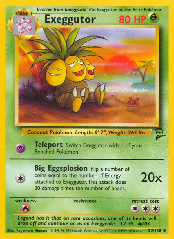 Exeggutor (39/130) [Base Set 2] - Comfy Hobbies