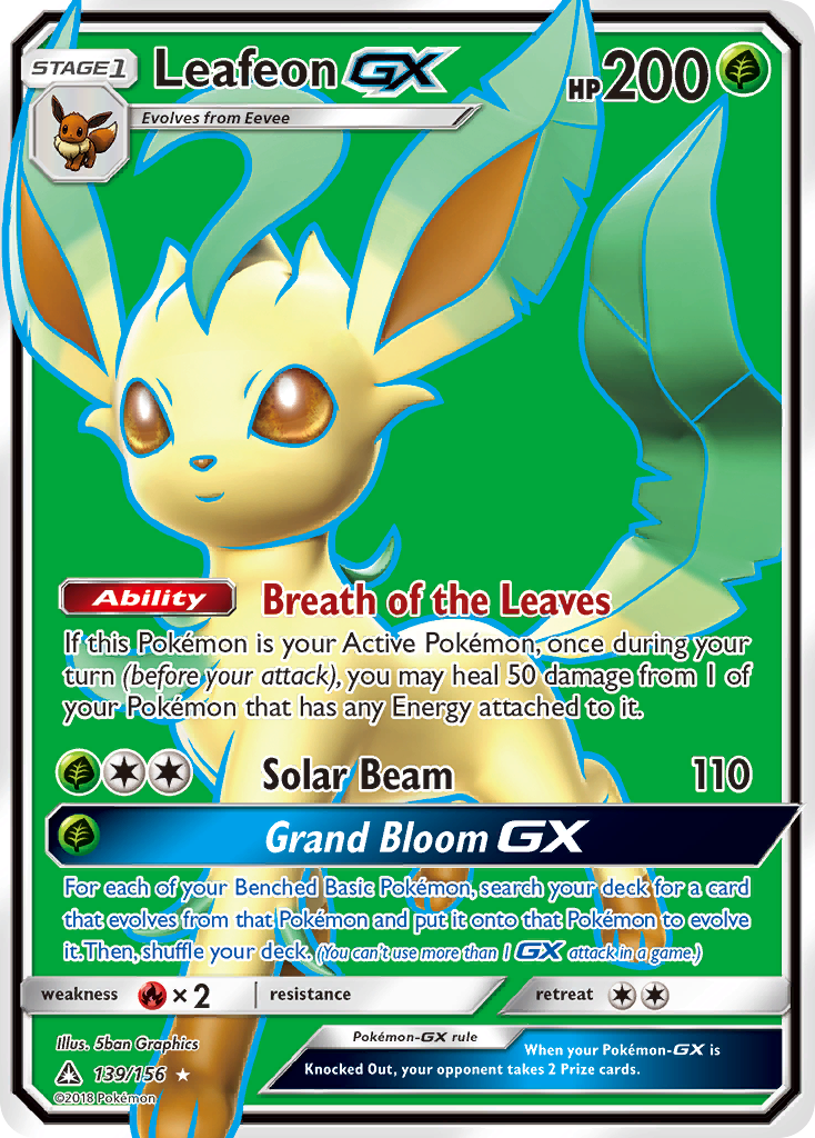 Leafeon GX (139/156) [Sun & Moon: Ultra Prism] - Comfy Hobbies