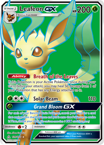 Leafeon GX (139/156) [Sun & Moon: Ultra Prism] - Comfy Hobbies