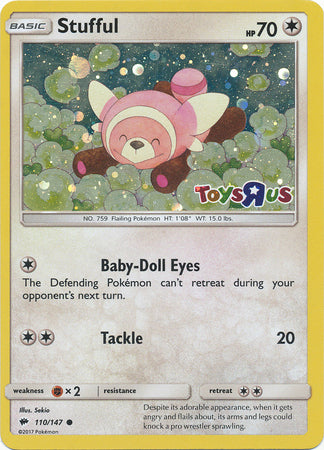 Stufful (110/147) (Toys R Us Promo) [Sun & Moon: Burning Shadows] - Comfy Hobbies