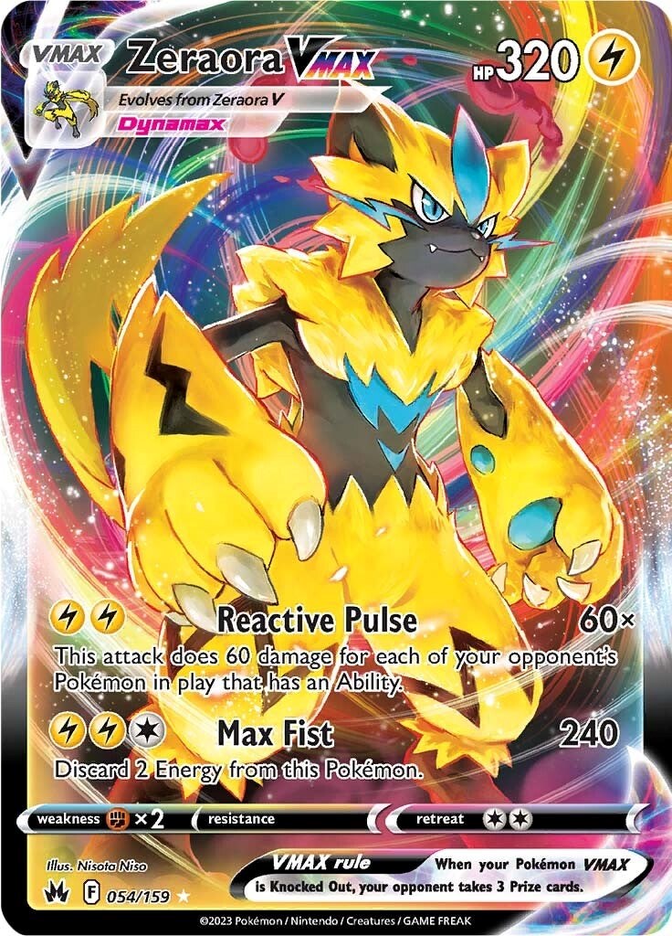 Zeraora VMAX (054/159) [Sword & Shield: Crown Zenith] - Comfy Hobbies