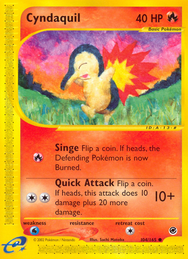 Cyndaquil (104/165) [Expedition: Base Set] - Comfy Hobbies