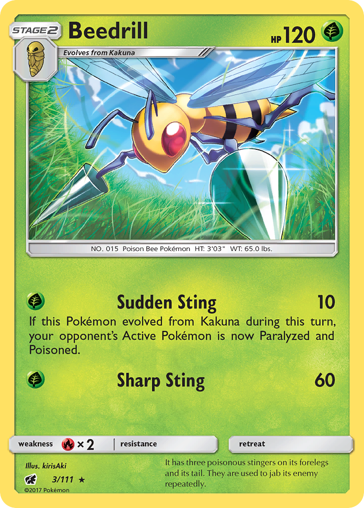 Beedrill (3/111) [Sun & Moon: Crimson Invasion] - Comfy Hobbies