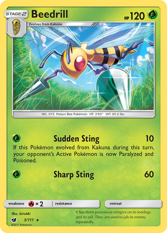 Beedrill (3/111) [Sun & Moon: Crimson Invasion] - Comfy Hobbies