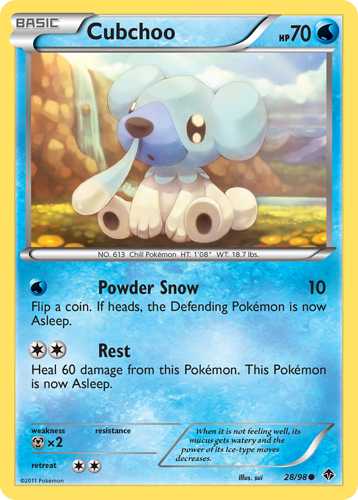 Cubchoo (28/98) [Black & White: Emerging Powers] - Comfy Hobbies