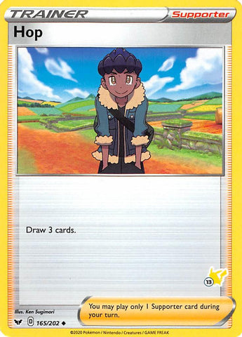 Hop (165/202) (Pikachu Stamp #13) [Battle Academy 2022] - Comfy Hobbies