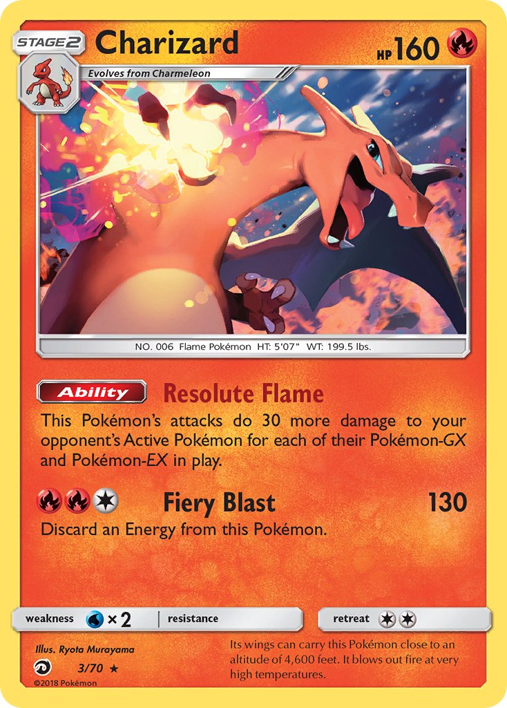 Charizard (3/70) (Let's Play, Eevee) (Theme Deck Exclusive) [Sun & Moon: Dragon Majesty] - Comfy Hobbies