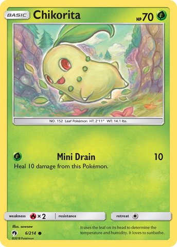 Chikorita (6/214) [Sun & Moon: Lost Thunder] - Comfy Hobbies
