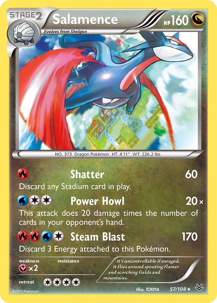 Salamence (57/108) [XY: Roaring Skies] - Comfy Hobbies