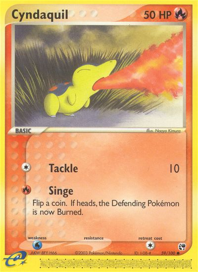 Cyndaquil (59/100) [EX: Sandstorm] - Comfy Hobbies