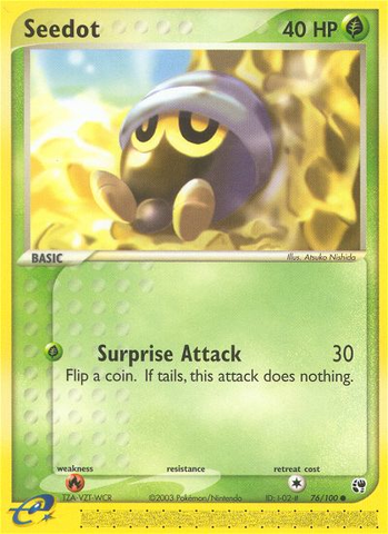 Seedot (76/100) [EX: Sandstorm] - Comfy Hobbies