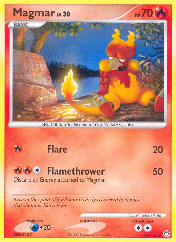 Magmar (54/123) [Diamond & Pearl: Mysterious Treasures] - Comfy Hobbies