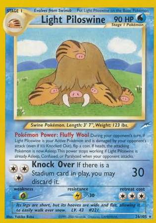 Light Piloswine (26/105) [Neo Destiny Unlimited] - Comfy Hobbies