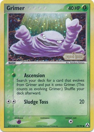 Grimer (54/92) (Stamped) [EX: Legend Maker] - Comfy Hobbies