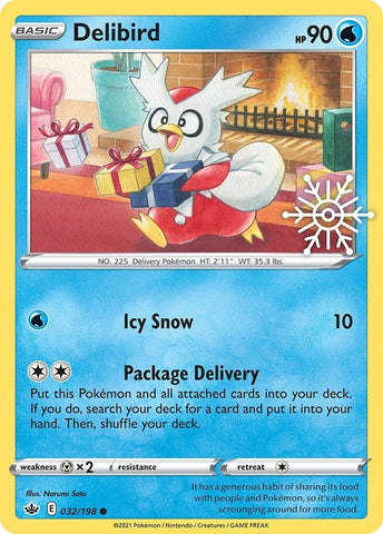Delibird (032/198) (Holiday Calendar) [Sword & Shield: Chilling Reign] - Comfy Hobbies