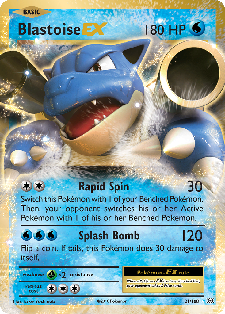 Blastoise EX (21/108) [XY: Evolutions] - Comfy Hobbies