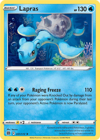 Lapras (031/172) [Sword & Shield: Brilliant Stars] - Comfy Hobbies