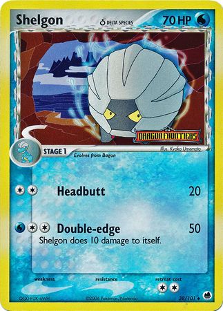 Shelgon (38/101) (Delta Species) (Stamped) [EX: Dragon Frontiers] - Comfy Hobbies
