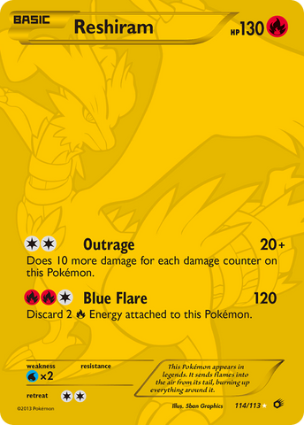Reshiram (114/113) [Black & White: Legendary Treasures] - Comfy Hobbies