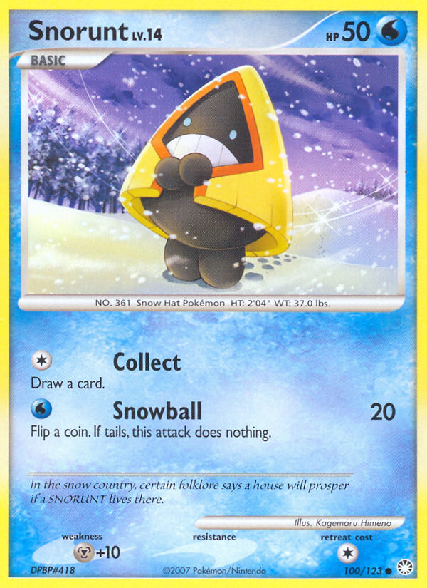 Snorunt (100/123) [Diamond & Pearl: Mysterious Treasures] - Comfy Hobbies