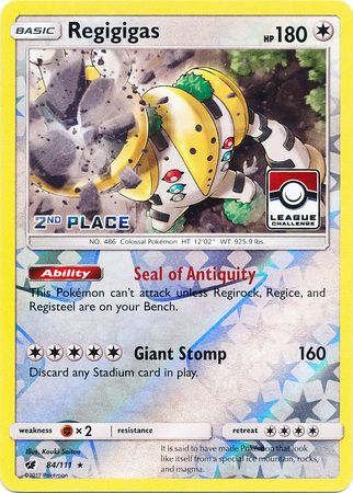 Regigigas (84/111) (League Promo 2nd Place) [Sun & Moon: Crimson Invasion] - Comfy Hobbies